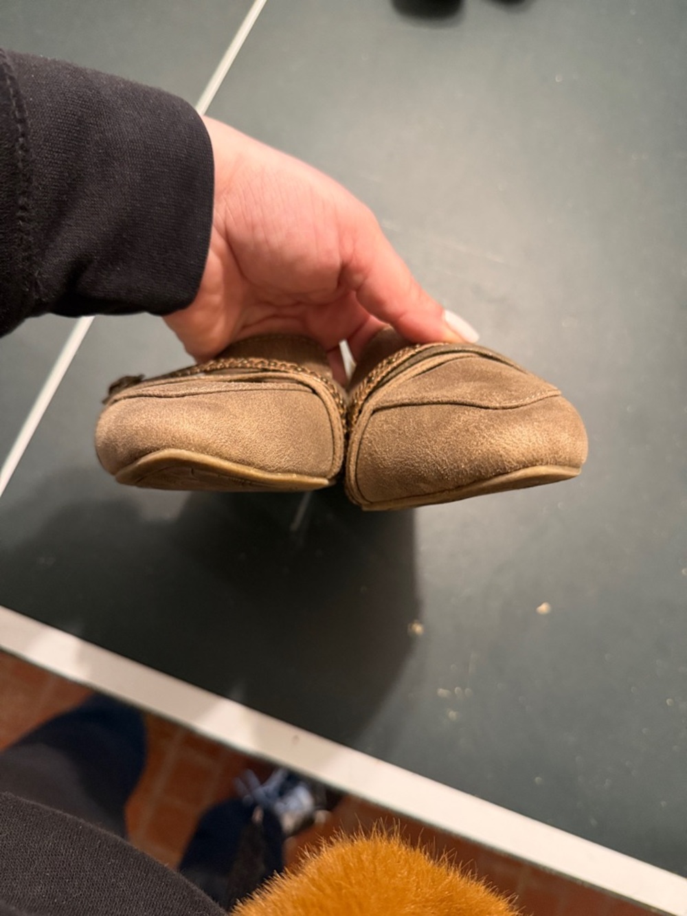 Jelly pop Taupe Suede Pointed Toe Loafers - Picture 4 of 4